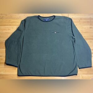 Polo Sport Ralph Lauren Men’s Vintage Olive Green Pullover Fleece Top,USA|SZ:2XL